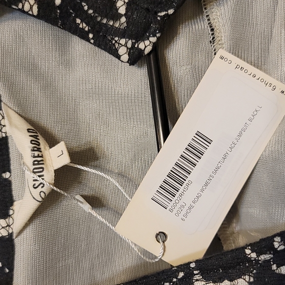 NWT 6 SHORE ROAD Sanctuary Lace Jumpsuit in Black Lace - Picture 8 of 9